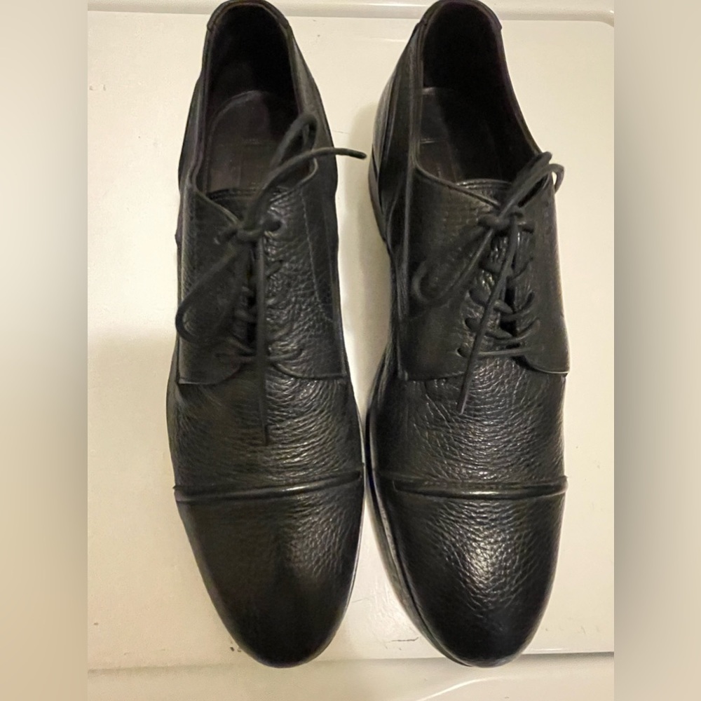 ZENGA BLACK LEATHER SHOES